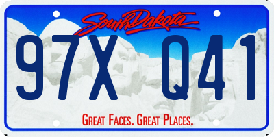 SD license plate 97XQ41