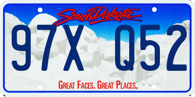 SD license plate 97XQ52