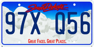 SD license plate 97XQ56