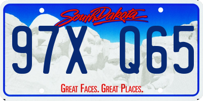 SD license plate 97XQ65