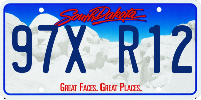 SD license plate 97XR12