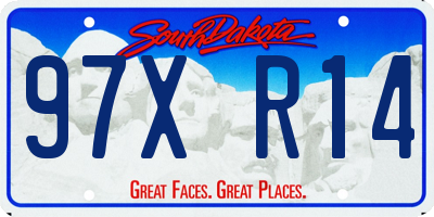 SD license plate 97XR14