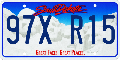 SD license plate 97XR15