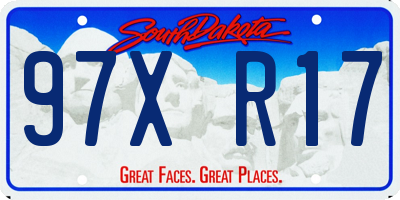 SD license plate 97XR17