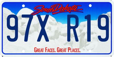 SD license plate 97XR19
