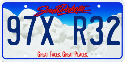 SD license plate 97XR32