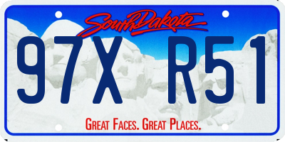 SD license plate 97XR51