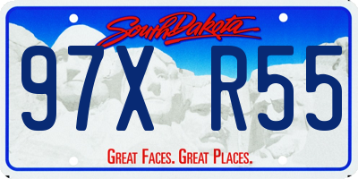 SD license plate 97XR55