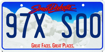 SD license plate 97XS00