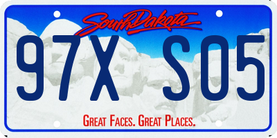 SD license plate 97XS05