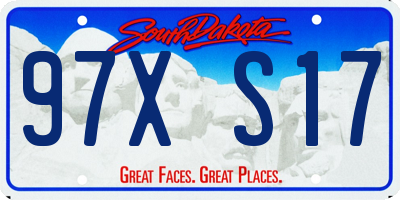 SD license plate 97XS17