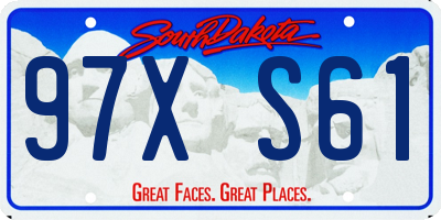 SD license plate 97XS61