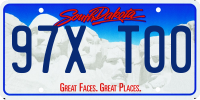 SD license plate 97XT00