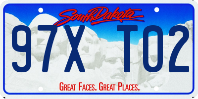 SD license plate 97XT02