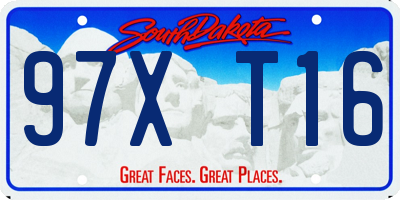 SD license plate 97XT16