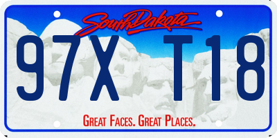 SD license plate 97XT18