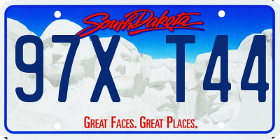 SD license plate 97XT44