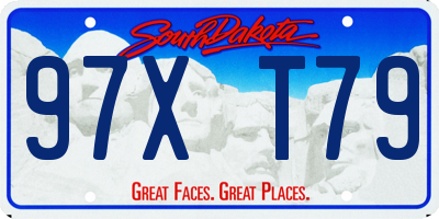 SD license plate 97XT79