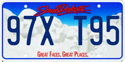 SD license plate 97XT95