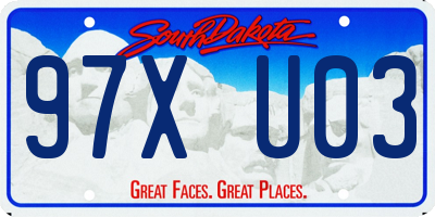SD license plate 97XU03