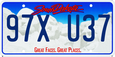 SD license plate 97XU37