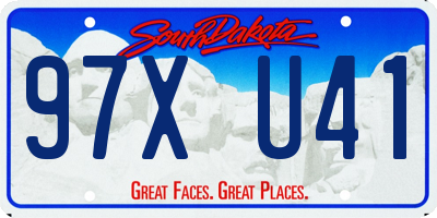 SD license plate 97XU41