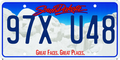 SD license plate 97XU48