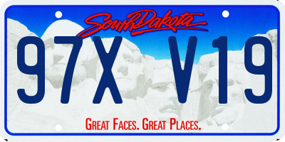 SD license plate 97XV19