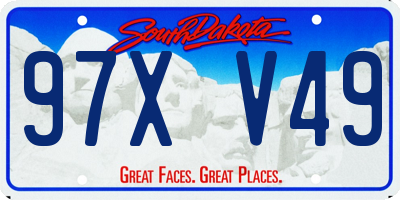SD license plate 97XV49