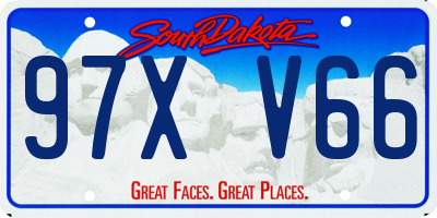 SD license plate 97XV66