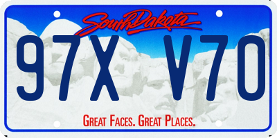 SD license plate 97XV70