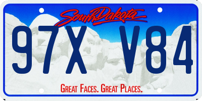 SD license plate 97XV84