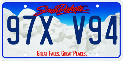 SD license plate 97XV94