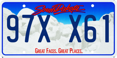 SD license plate 97XX61