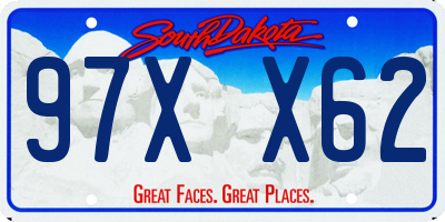 SD license plate 97XX62