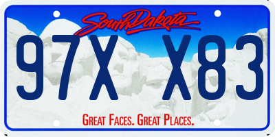 SD license plate 97XX83