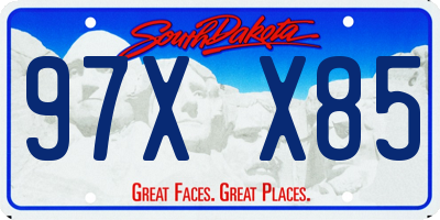 SD license plate 97XX85