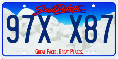 SD license plate 97XX87