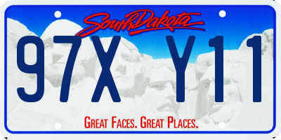 SD license plate 97XY11