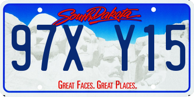 SD license plate 97XY15