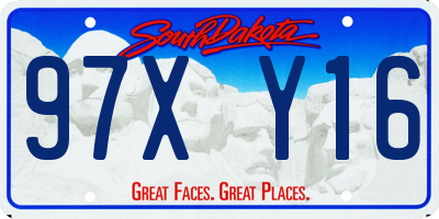 SD license plate 97XY16