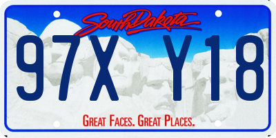SD license plate 97XY18
