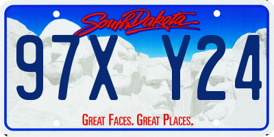 SD license plate 97XY24