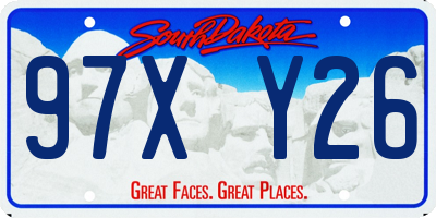 SD license plate 97XY26