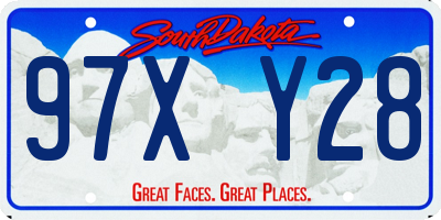 SD license plate 97XY28