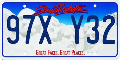 SD license plate 97XY32