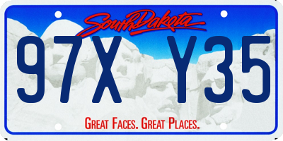SD license plate 97XY35