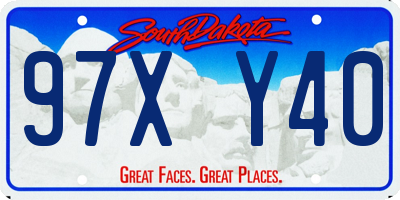 SD license plate 97XY40