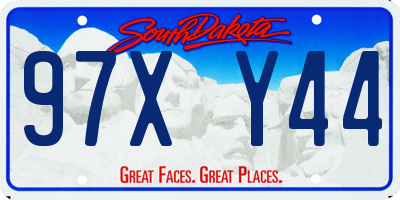 SD license plate 97XY44