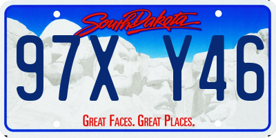SD license plate 97XY46